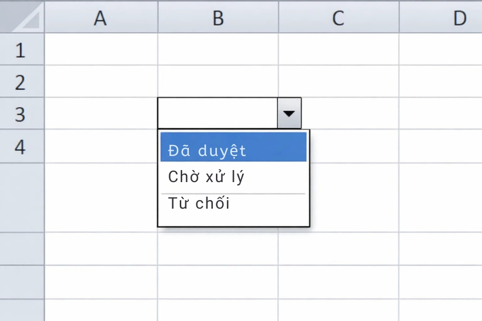 Cách thực hiện Data Validation tạo dropdown Excel 2010 7