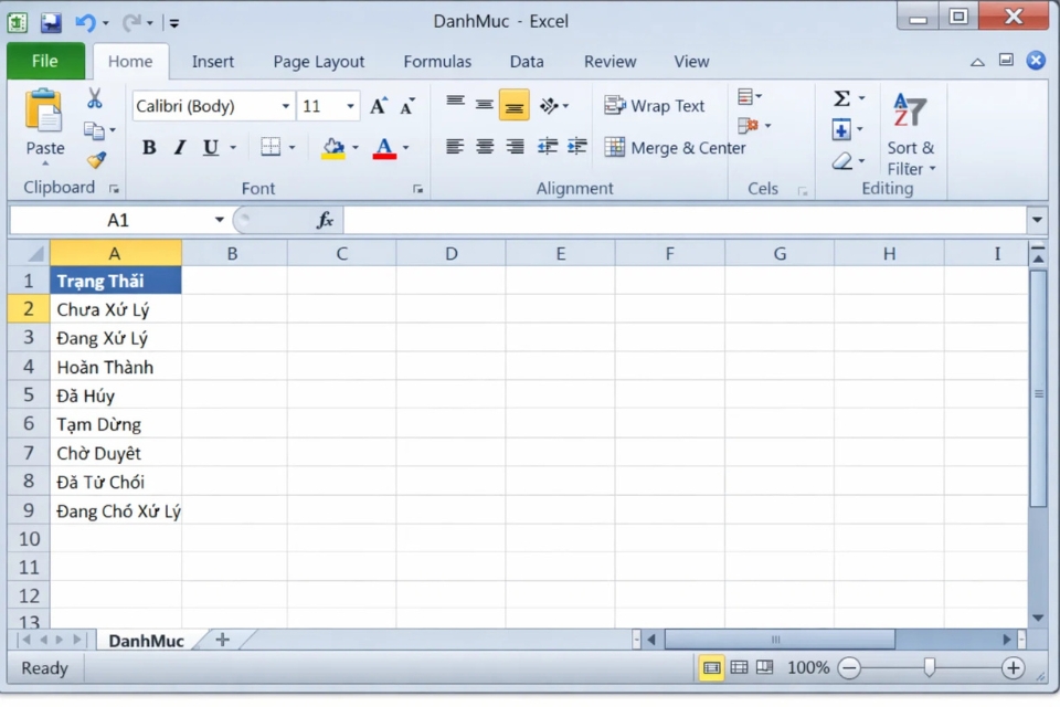 Cách thực hiện Data Validation tạo dropdown Excel 2010 8