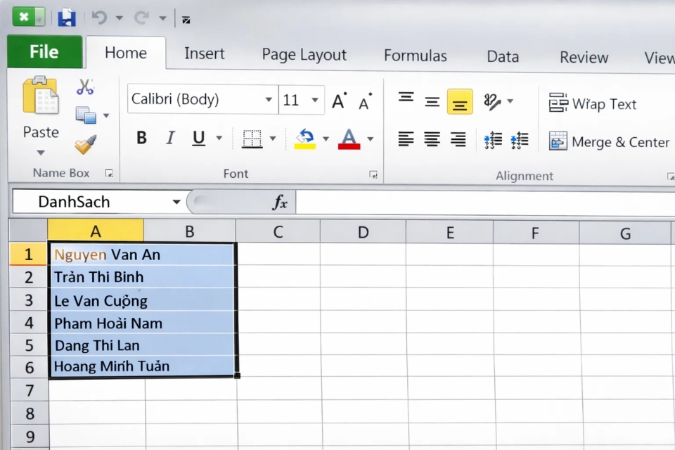 Cách thực hiện Data Validation tạo dropdown Excel 2010 10