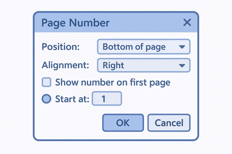 Cách thực hiện Header/Footer trang đầu khác trong Word 2019 7 Cách thực hiện Header/Footer trang đầu khác trong Word 2019 7
