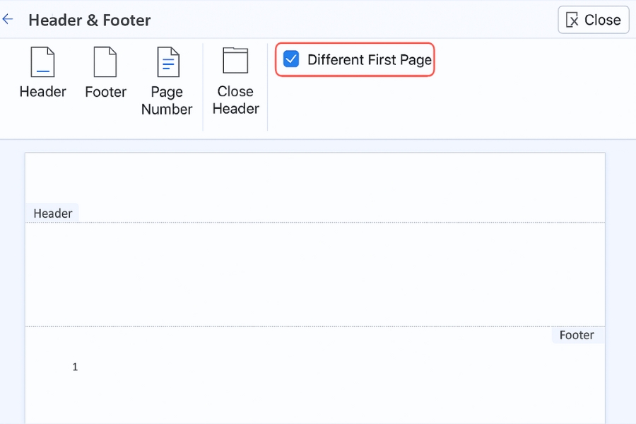 Cách thực hiện Header/Footer trang đầu khác trong Word 365 – nhìn đơn giản nhưng không biết là dễ làm sai!