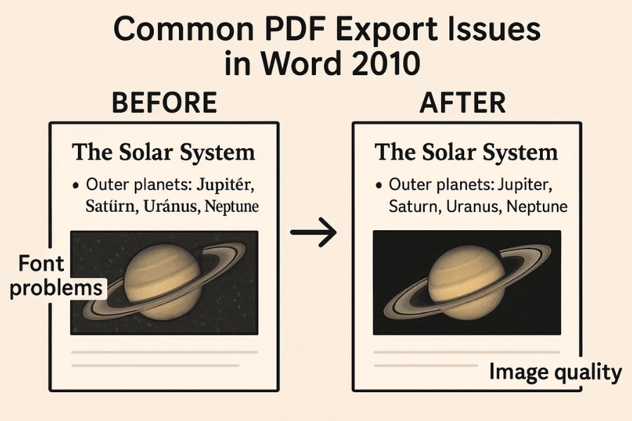 Cách thực hiện lưu Word sang PDF Word 2010 7