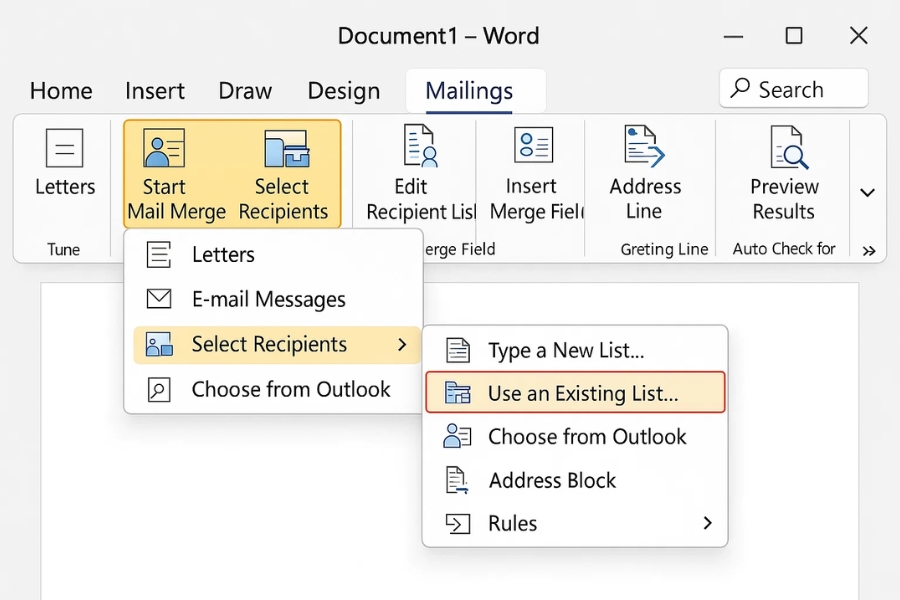 Hướng dẫn Mail Merge từ Excel sang Word 2021 – đơn giản nhưng cực kỳ hữu ích! 2