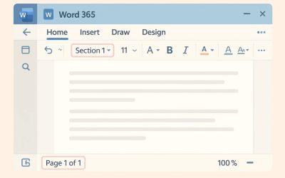 Hướng dẫn đánh số trang khác nhau cho từng section trong Word 365