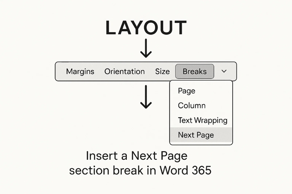 Hướng dẫn đánh số trang khác nhau cho từng section trong Word 365 4