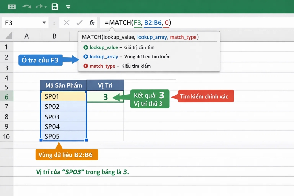 Hướng dẫn sử dụng INDEX MATCH trong Excel 2016: Ban đầu hơi ngán, quen rồi thì… không muốn quay lại VLOOKUP 4 Hướng dẫn sử dụng INDEX MATCH trong Excel 2016: Ban đầu hơi ngán, quen rồi thì… không muốn quay lại VLOOKUP 4