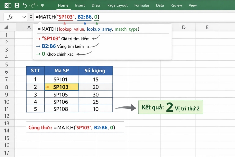 Hướng dẫn sử dụng INDEX MATCH trong Excel 365: Học một lần, dùng hoài không chán 4 Hướng dẫn sử dụng INDEX MATCH trong Excel 365: Học một lần, dùng hoài không chán 4