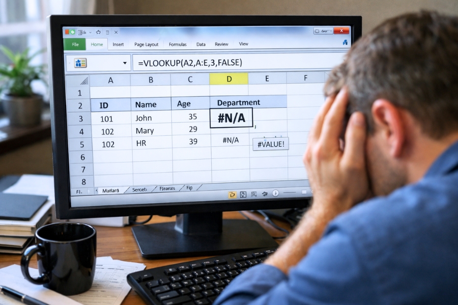 Lỗi VLOOKUP trả về #N/A trong Excel 2010 – nỗi ám ảnh quen mà lạ 5 Lỗi VLOOKUP trả về #NA trong Excel 2010