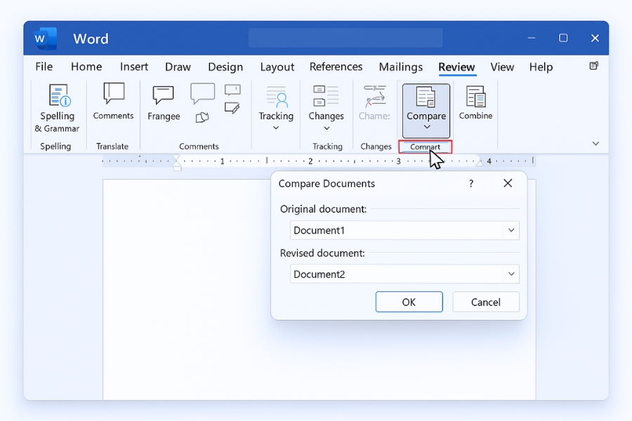 So Sánh Hai Tài Liệu Trong Word 2021
