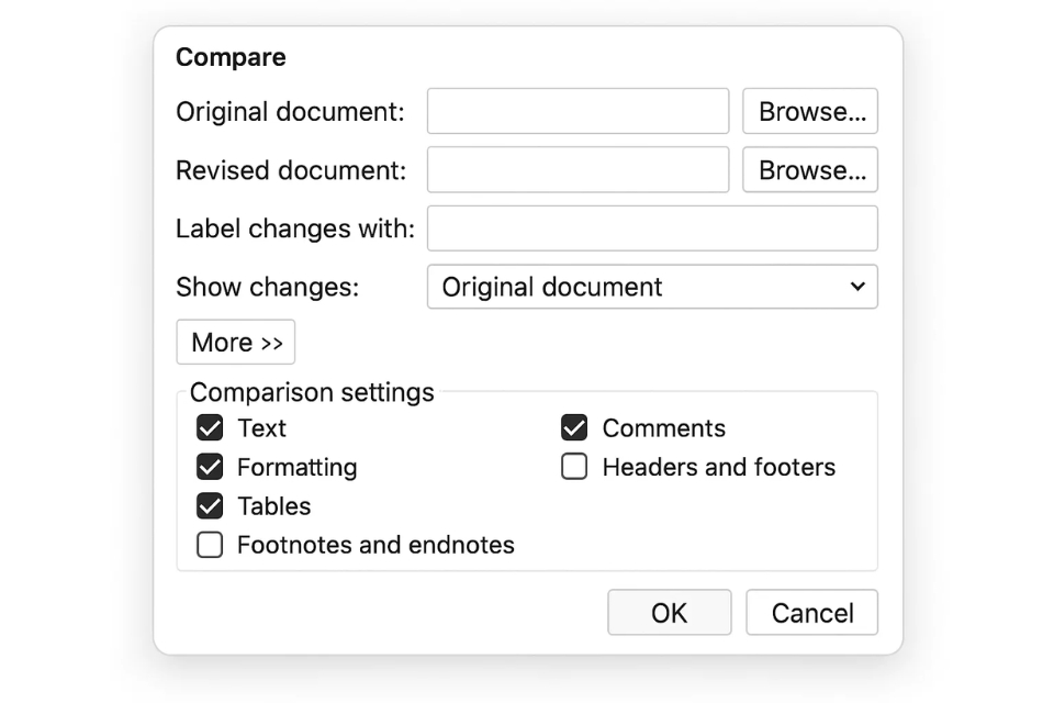 So sánh hai tài liệu trong Word 365: tìm khác biệt nhanh gọn, khỏi “soi” mỏi mắt 6