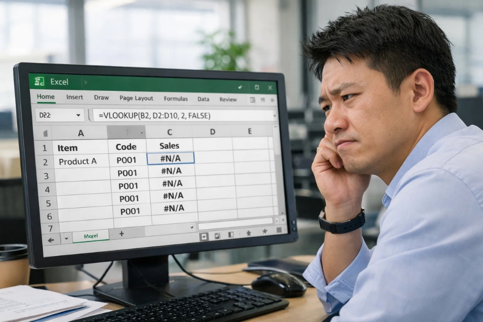 Sửa lỗi VLOOKUP trả về #N/A trong Excel 2021: Bình tĩnh thôi, chưa chắc là bạn sai đâu! 5 Sửa lỗi VLOOKUP trả về #N/A trong Excel 2021: Bình tĩnh thôi, chưa chắc là bạn sai đâu! 5