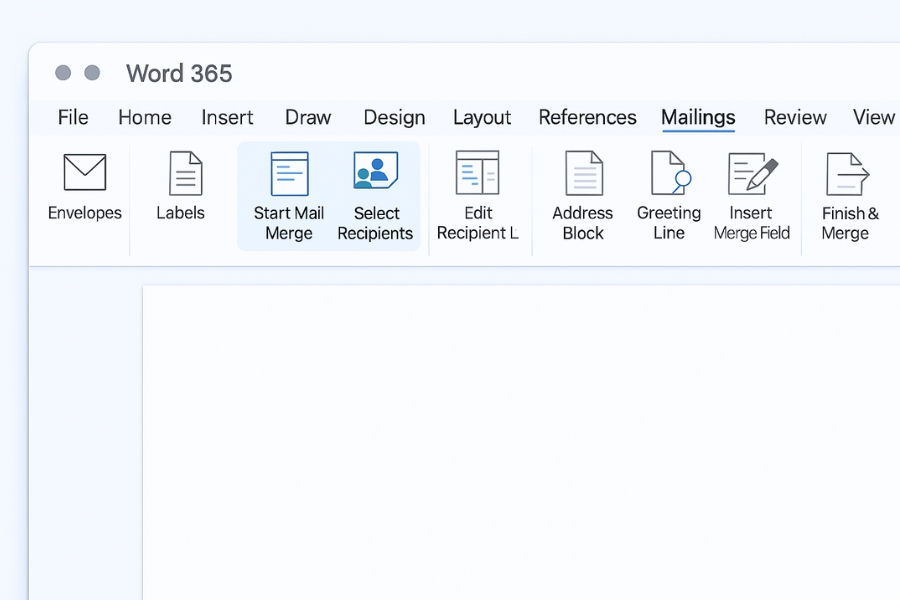 Thực Hiện Mail Merge Từ Excel Sang Word 365 Để Tạo Tài Liệu Hàng Loạt