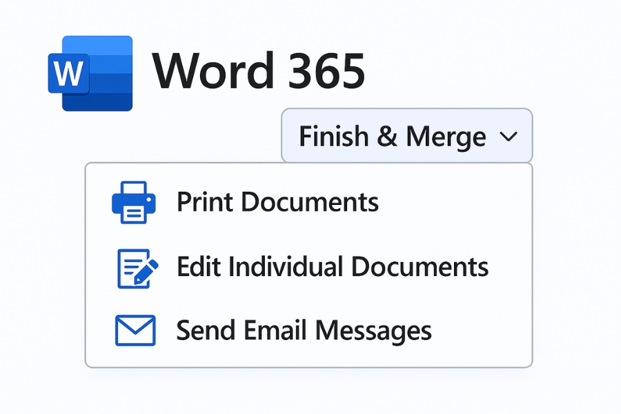 Thực Hiện Mail Merge Từ Excel Sang Word 365 Để Tạo Tài Liệu Hàng Loạt