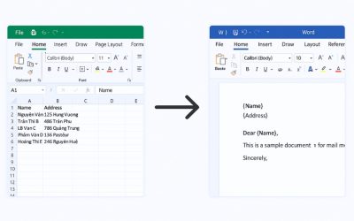 Thực Hiện Mail Merge Từ Excel Sang Word 365 Để Tạo Tài Liệu Hàng Loạt