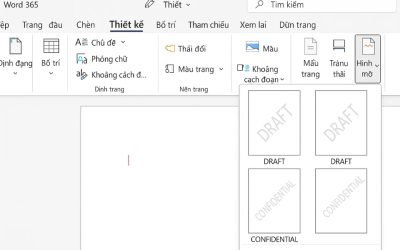 Watermark và nền mờ trong Word 365: làm cho tài liệu “có nghề” hơn chỉ trong vài phút