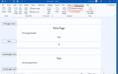 Cách thực hiện Header/Footer trang đầu khác trong Word 2021 – thao tác nhỏ nhưng cực kỳ quan trọng!
