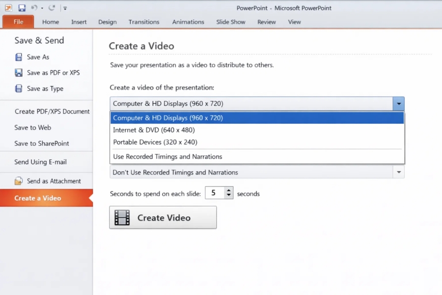 Cách Xuất Video MP4 Từ PowerPoint 2010 Đơn Giản, Dễ Làm Nhất 6