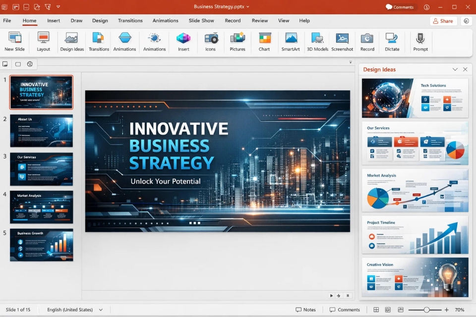 Cách chuyển tỷ lệ 4:3 sang 16:9 PowerPoint 365 15 Cách chuyển tỷ lệ 4:3 sang 16:9 PowerPoint 365 15