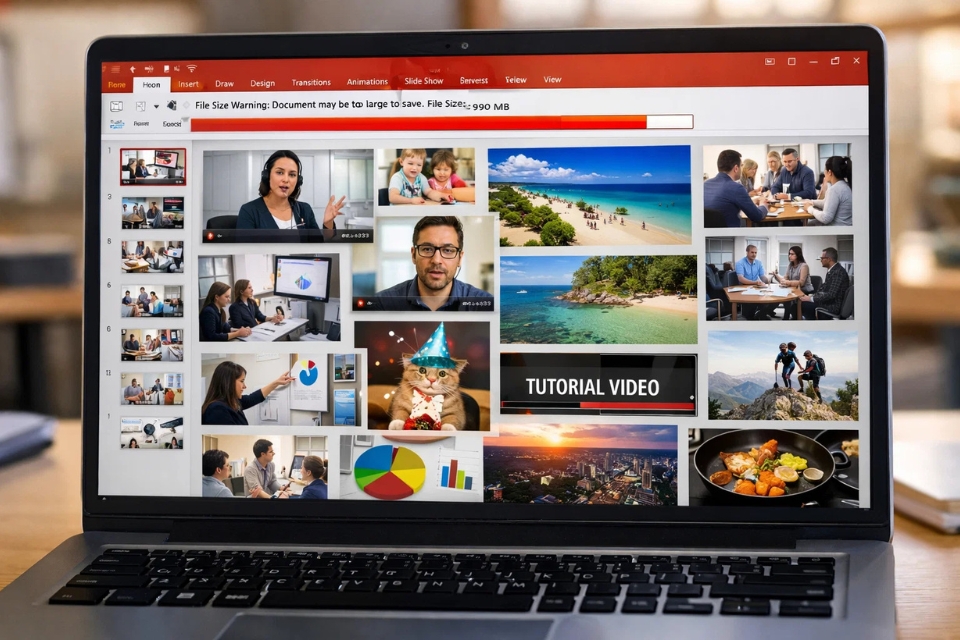 Cách nén video và tối ưu dung lượng PowerPoint 2016 8