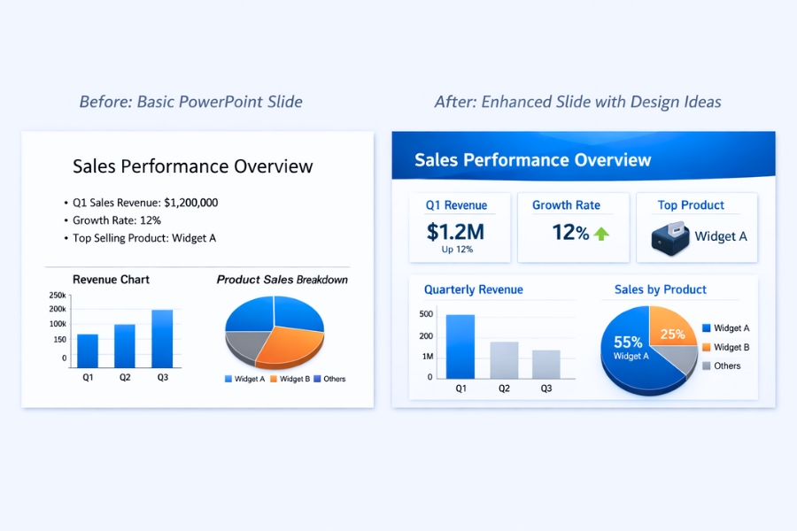 Cách sử dụng Design Ideas trong PowerPoint 2021