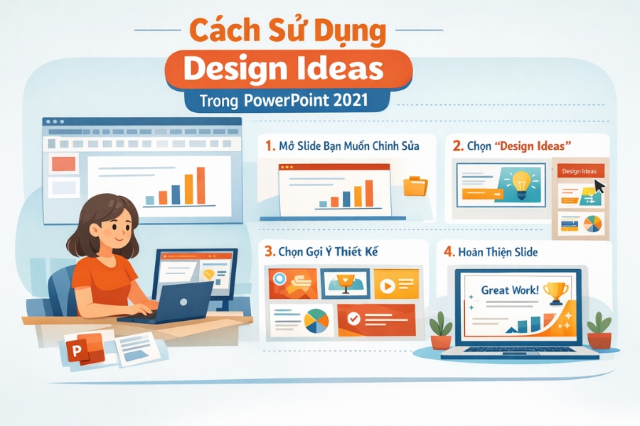 Cách sử dụng Design Ideas trong PowerPoint 2021