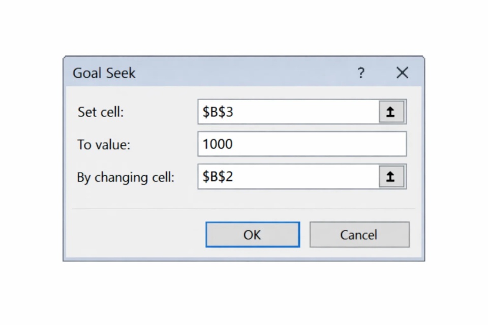 Cách sử dụng Goal Seek để tìm giá trị trong Excel 2016 9