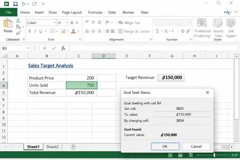 Cách sử dụng Goal Seek để tìm giá trị trong Excel 2016 8