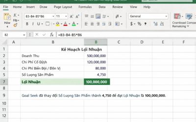 Cách sử dụng Goal Seek để tìm giá trị trong Excel 365