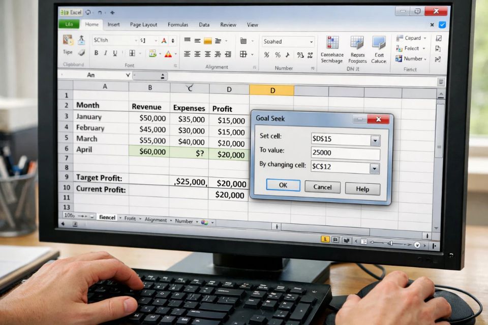 Cách sử dụng Goal Seek tìm giá trị Excel 2010