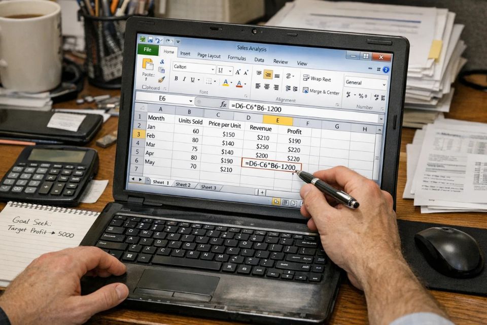 Cách sử dụng Goal Seek tìm giá trị Excel 2010 5