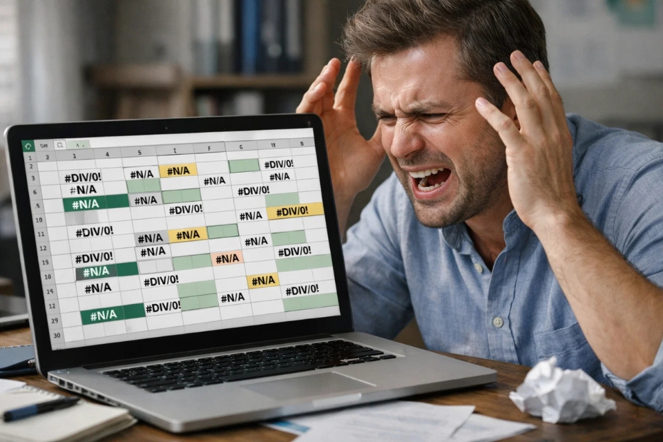 Cách sử dụng IFERROR xử lý lỗi Excel 2010 1