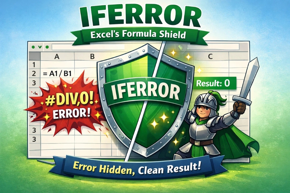 Cách sử dụng IFERROR xử lý lỗi Excel 2010 2