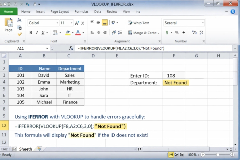 Cách sử dụng IFERROR xử lý lỗi Excel 2010 4