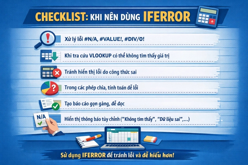 Cách sử dụng IFERROR xử lý lỗi Excel 2019 11