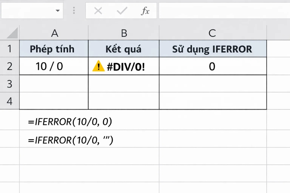 Cách sử dụng IFERROR xử lý lỗi Excel 2021 8