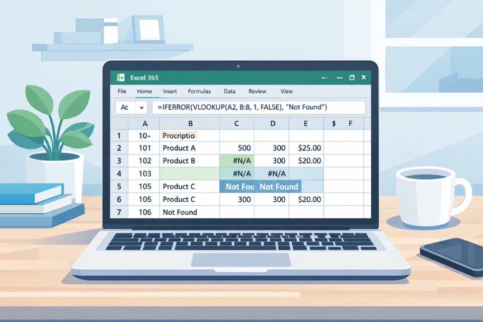 Cách sử dụng IFERROR xử lý lỗi Excel 365