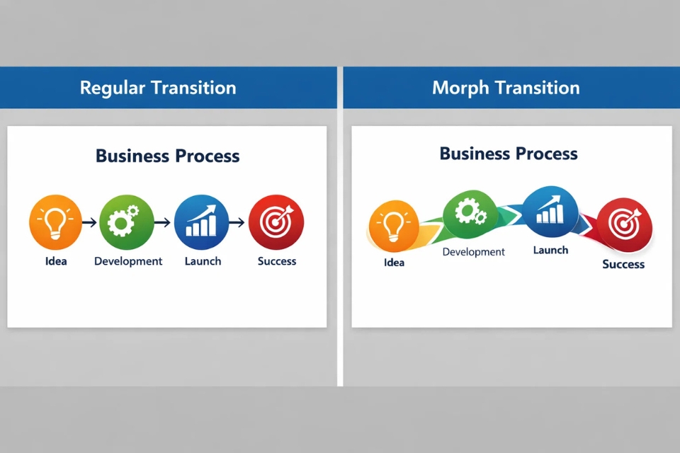 Cách sử dụng Morph Transition PowerPoint 365 7