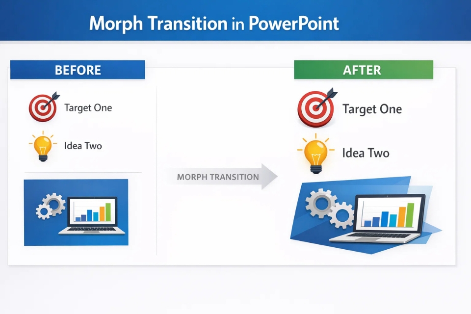 Cách sử dụng Morph Transition PowerPoint 365 14