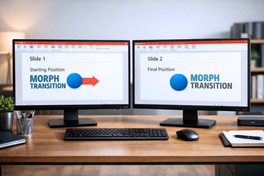 Cách sử dụng Morph Transition trong PowerPoint 2019