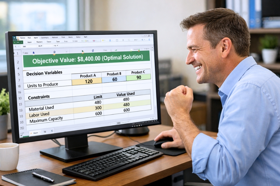 Cách sử dụng Solver để tối ưu hóa trong Excel 2021 8 Cách sử dụng Solver để tối ưu hóa trong Excel 2021