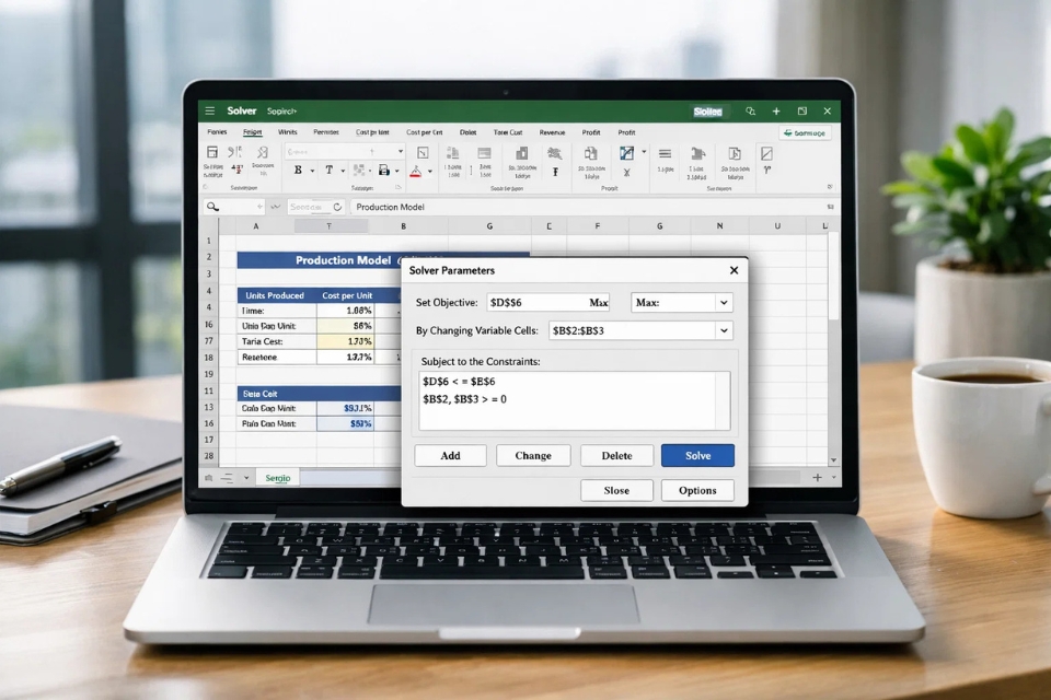 Cách sử dụng Solver tối ưu hóa Excel 365