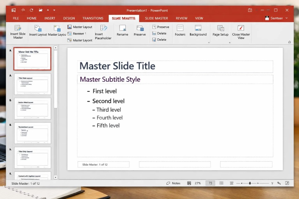 Cách thực hiện Slide Master để tạo template PowerPoint 2016 6