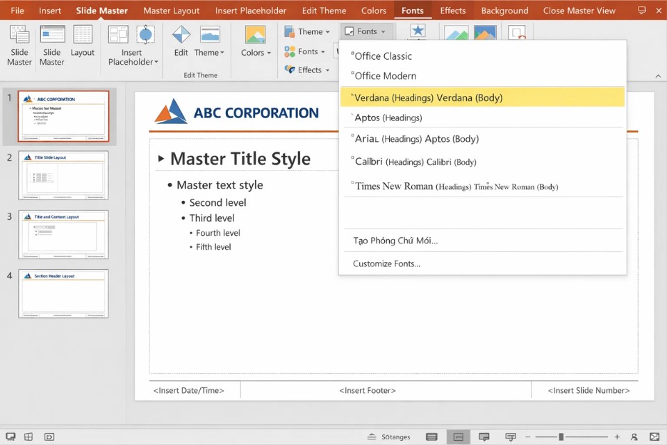 Cách thực hiện Slide Master để tạo template PowerPoint 2016 7