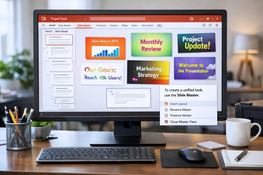 Cách thực hiện Slide Master để tạo template PowerPoint 365