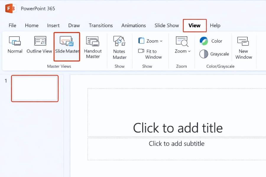 Cách thực hiện Slide Master để tạo template PowerPoint 365