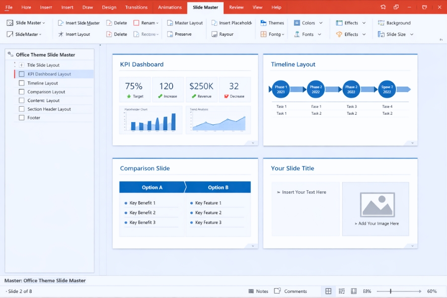 Cách thực hiện Slide Master để tạo template PowerPoint 365