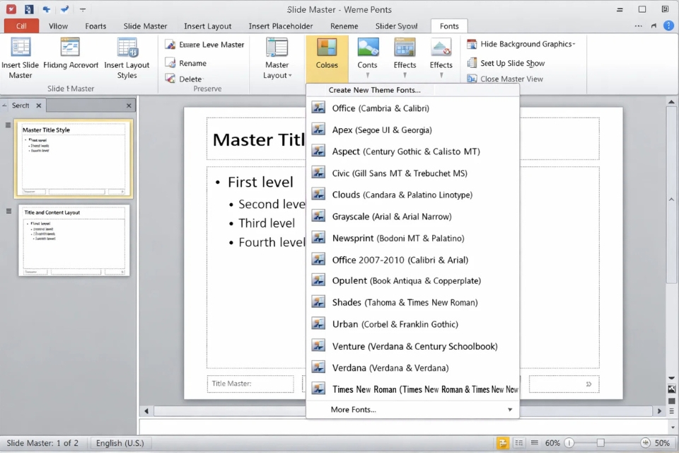 Cách thực hiện Slide Master tạo template PowerPoint 2010 4