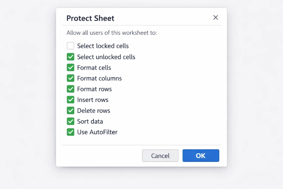 Cách thực hiện bảo vệ Sheet/Workbook Excel 2010 7