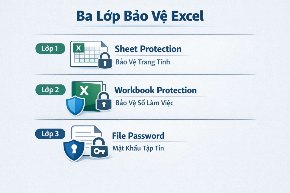 Cách thực hiện bảo vệ Sheet/Workbook Excel 365 10