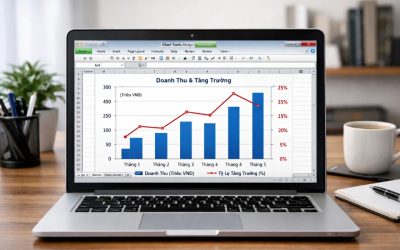 Cách thực hiện biểu đồ và trục phụ Excel 2010